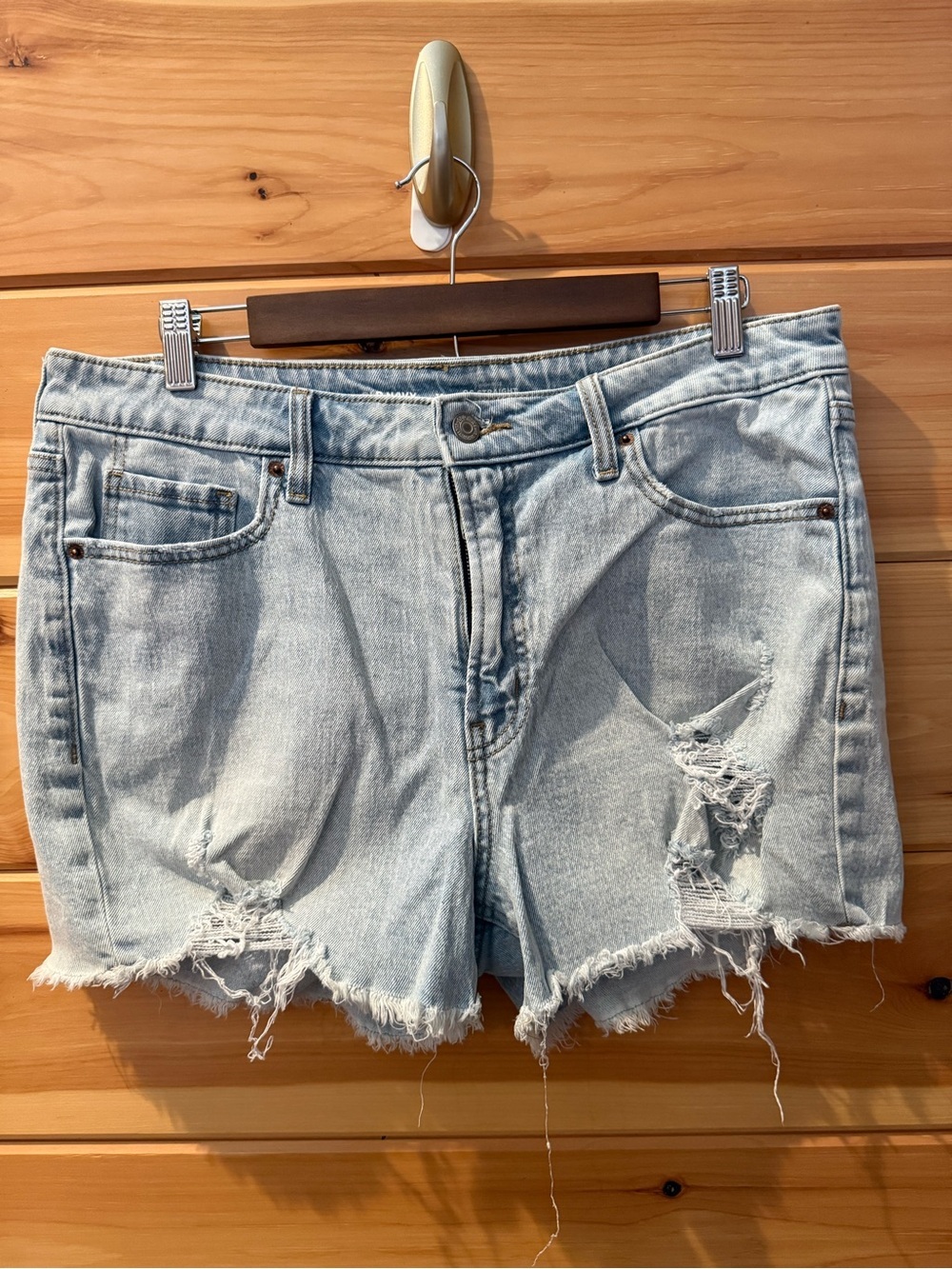 Old Navy OG Straight Distressed Denim Cutoff Shorts Size 14